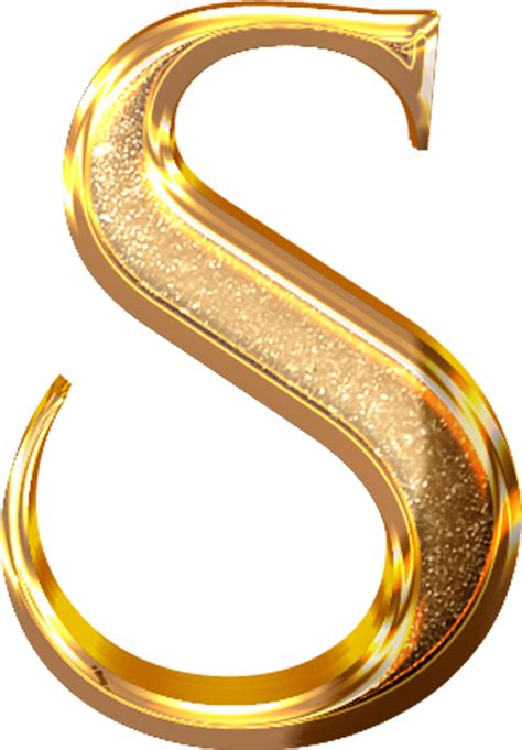 Details 3D Gold Effect Letter S 21054556 PNG News