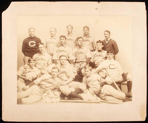 At Auction: Outstanding Cornell Baseball Team large format photograph c