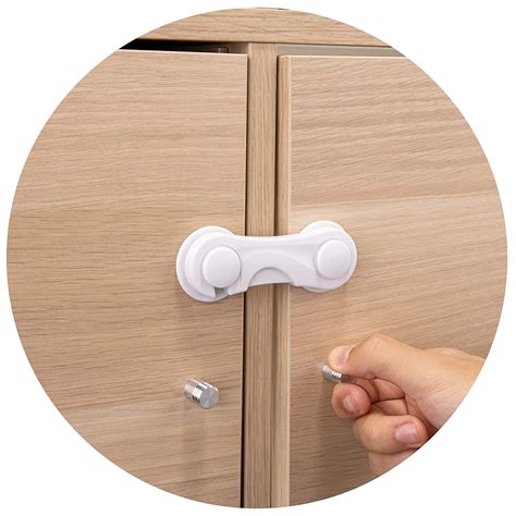 6-Pack Child Proof Locks for Cabinet Doors, Pantry, Closet, Wardrobe