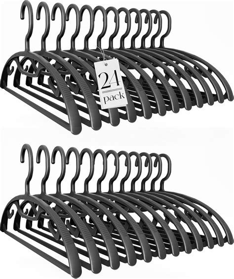 Amazon.com: HOUSE DAY Black Plastic Clothes Hangers, Heavy Duty Coat