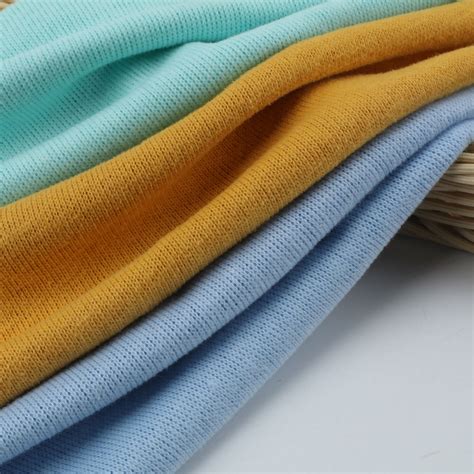 gsm cotton polyester rib knit fabric cotton polyester