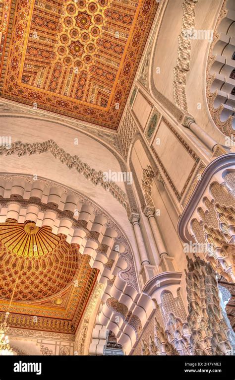 Hassan II mosque interior, Morocco Stock Photo - Alamy