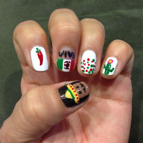 Mexican Nail Art #mexican #mexicannailart #nailart | Mexican nails, How
