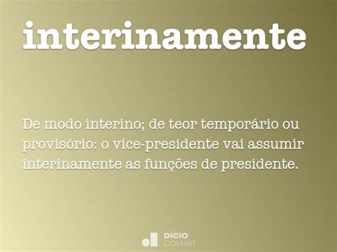 Interinamente O Que É