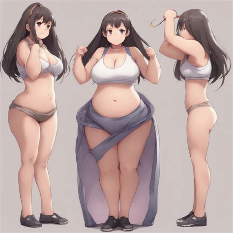 curvy anime girl gaining weight sequence  clot  sam