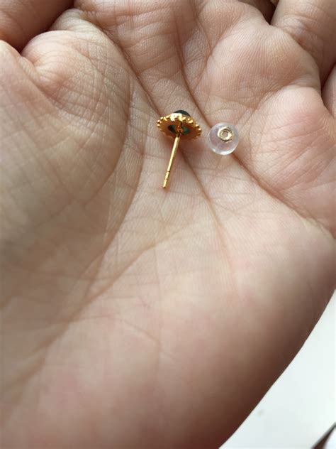 Emerald Jadeite Ear Studs Natural Ice Species Jade Ear Studs with 18K