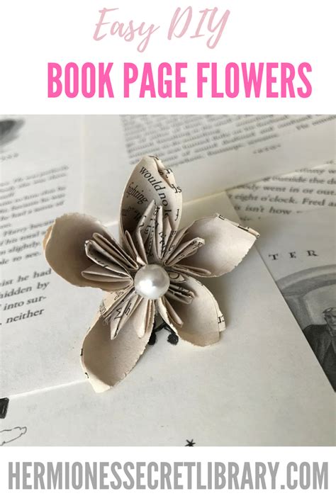 easy diy book page flowers book flowers diy book crafts