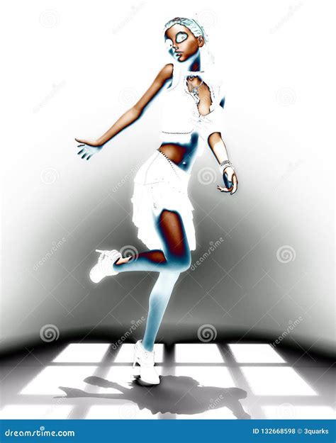 3D Illustration of a Fantasy Female Stock Illustration - Illustration