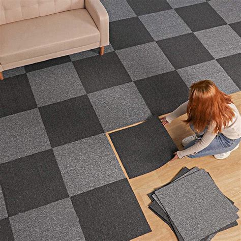 lay carpet tiles  adhesive  herman dunlap blog