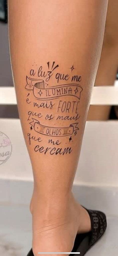 Tatuagem De Frases Na Perna - Tattoo De Frases Na Perna