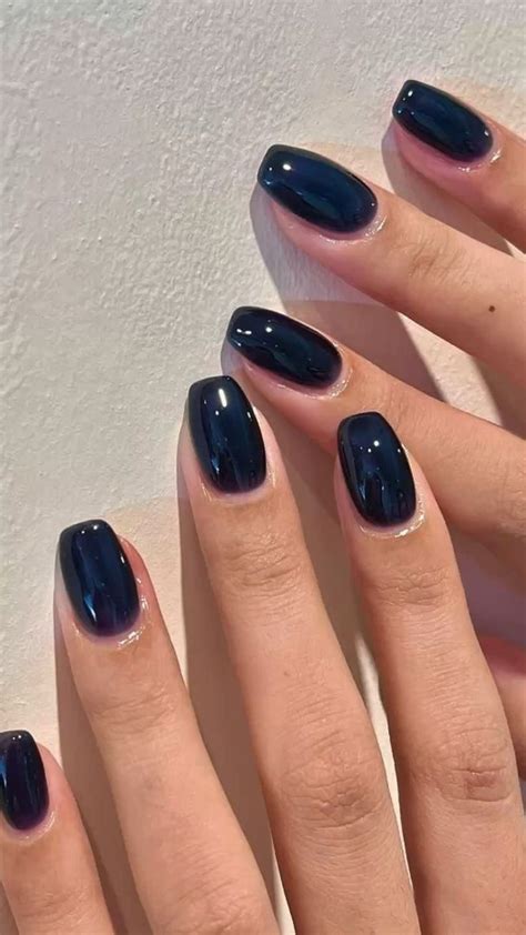 Dark blue nails | Tırnak, Oje, Jel tirnak