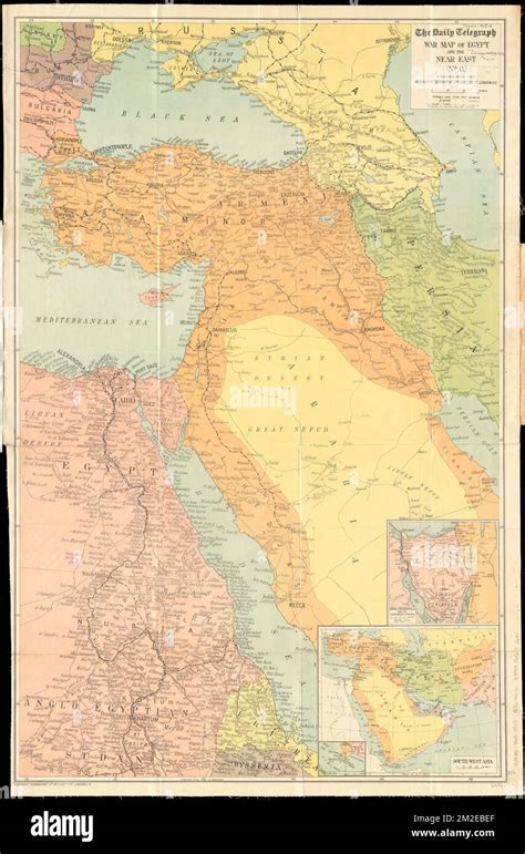 The Daily Telegraph war map of Egypt and the Near East (No. 6) , World ...