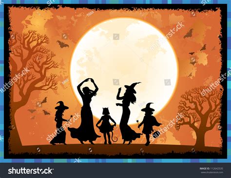 Vector / Halloween Dance Witches - 112642535 : Shutterstock