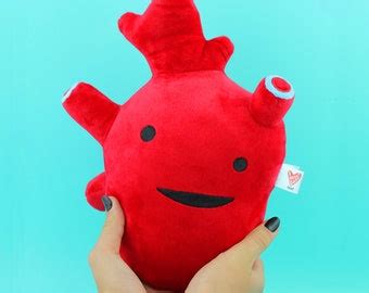 Red Anatomical Human Heart Plush - Etsy