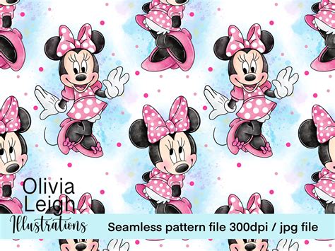 Cute Minnie Mouse Seamless Pattern. Digital Paper. DIGITAL - Etsy UK