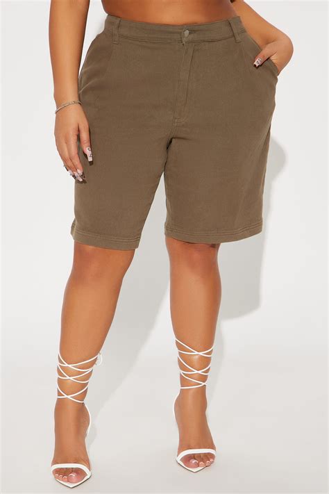 Adessa Bermuda Short - Olive | Fashion Nova