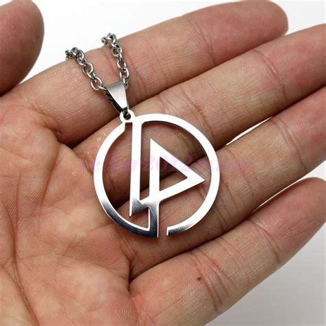 US Ship Linkin Park Necklace Stainless Steel Pendant Merch Logo Symbol ...