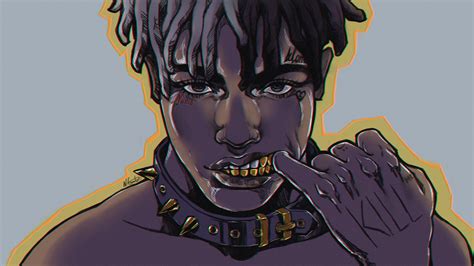 XXXTentacion Is Having Belt On Neck And Biting A Finger With Teeth HD ...