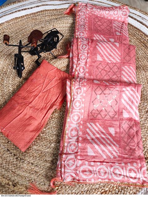 KIRTI vol 2 malmal cotton handprint saree