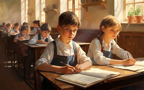 premium ai image kids   classroom setting
