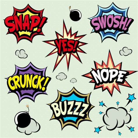 Free Vector | Comic expressions collection