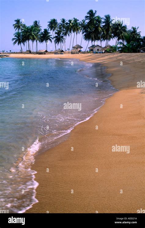 Tropical beach, Ivory Coast Stock Photo - Alamy