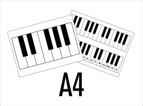 Клавиатура фортепиано на А4: скачать и распечатать — 3mu.ru