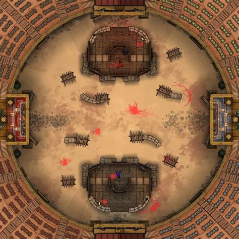 an overhead view of a building with lots of tables and chairs around it ...