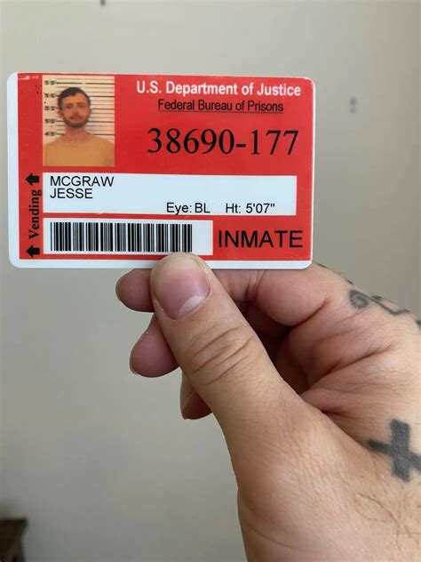 Auction: GhostExodus Federal BOP Inmate ID Card — GhostExodus