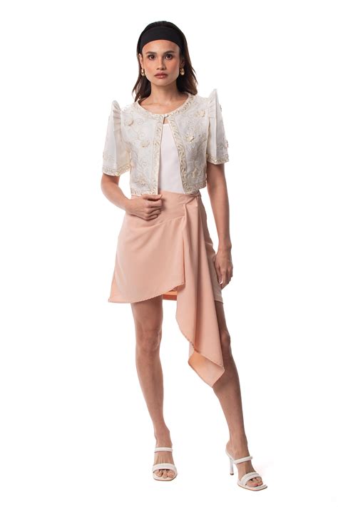 Carmelita Filipiniana Bolero | Pearl | by The Mestizo LA