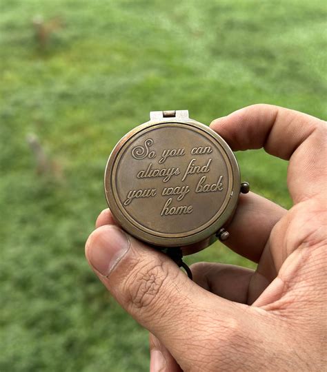 So You Can Always Find Your Way Back Home'' Engraved Compass With