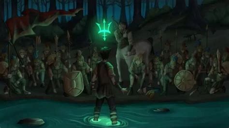 Percy Jackson being claimed by Poseidon during capture the flag. (This ...