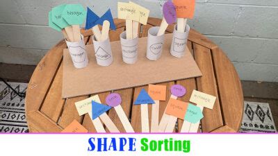 Shape Sorting Activity for Preschoolers - Happy Toddler Playtime