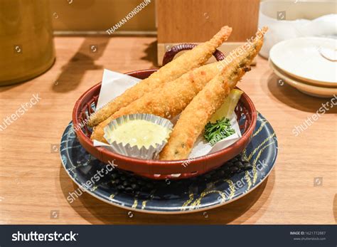 Japanese Fried Shrimp Tempura Japanese Restaurant Stock Photo