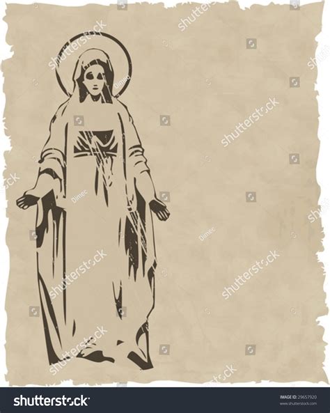 The Vector Virgin Mary Statue Silhouette Eps 8 - 29657920 : Shutterstock