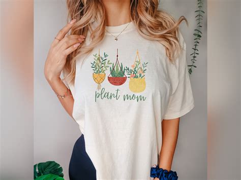 Plant Mom Boho PNG Design, Plant Mom Sublimation Design, Trendy Plant