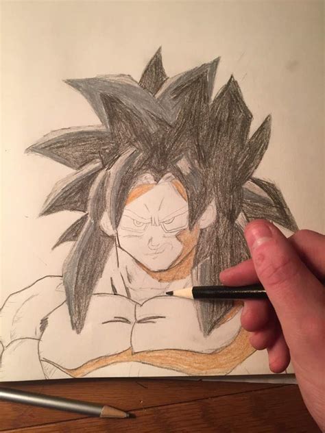 Goku ssj4 Drawing (finally in color) | DragonBallZ Amino