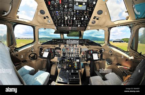 plane cockpit high resolution stock photography  images alamy