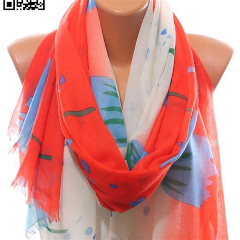 Coral Infinity Scarf - Etsy