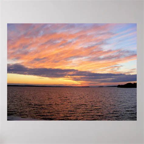 Lake Murray Sunset Poster | Zazzle