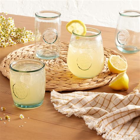 Spanish Recycled Stamped Glassware Collection - World Market