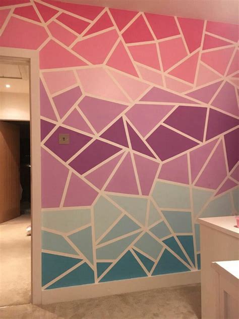 Geometric Wall Paint Design||3D Wall Paint Designs Ideas|Modern ...
