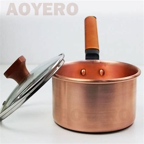 AOYERO Таз для варки варенья медный горшок с крышкой., Медь, 1,8 л ...