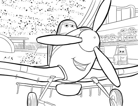 plane coloring pages