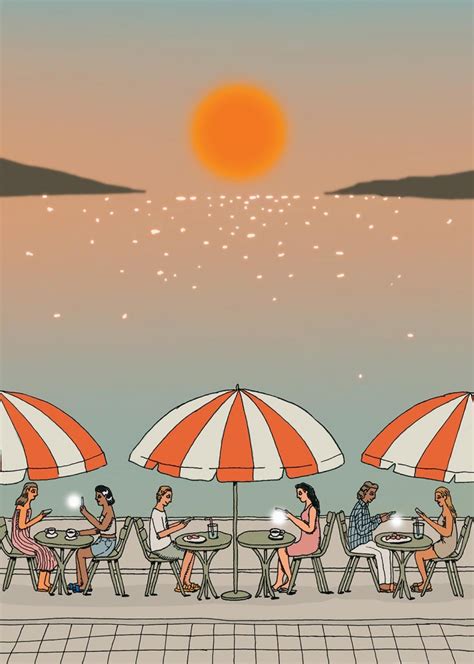 sunset poster  iza olesinska wall