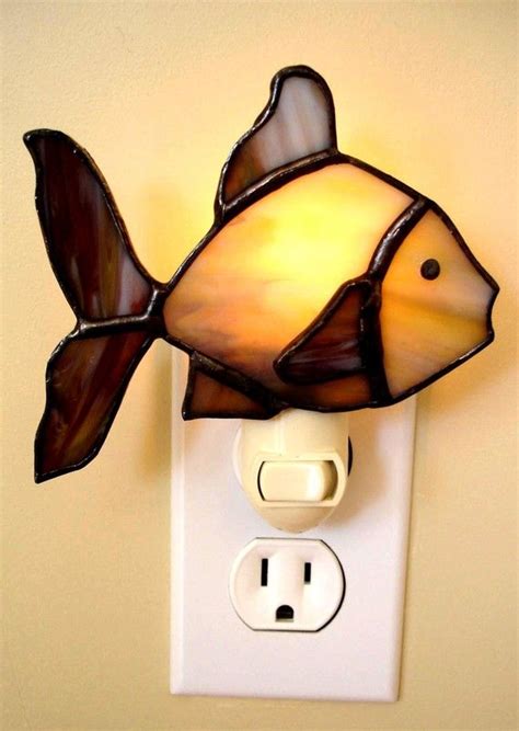 Night Light Fish Stained Glass | Etsy | Stained glass, Night light, Glass