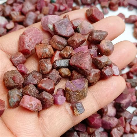 raw ruby crystal natural ruby rough stone red ruby gemstone etsy