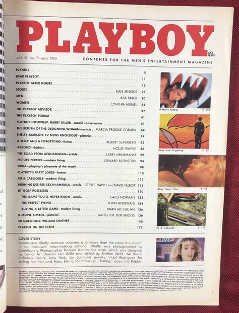 July 1989 Playboy Magazine Erika Eleniak Cover Shelly Jamison | Etsy
