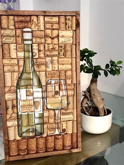 Wine Cork Wall Decor, Wood Wall Art,wine Lover Gift, Wine Cork Art, Bar ...