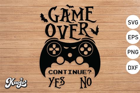 Game over, Funny Halloween Gaming Graphic by Kaojo · Creative Fabrica